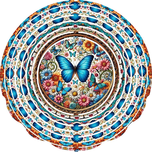 WIND SPINNER - BUTTERFLY & FLOWERS