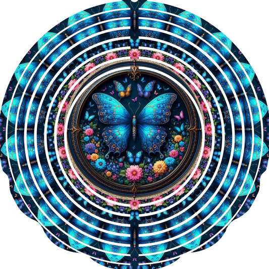 WIND SPINNER - BUTTERFLY BRIGHT BLUE