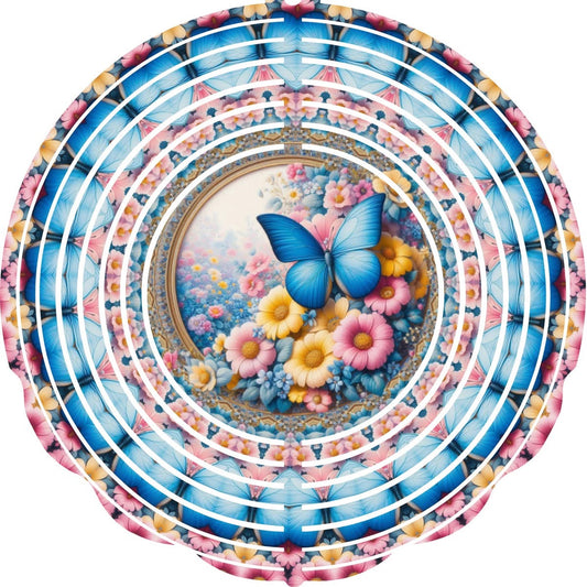 WIND SPINNER - BUTTERFLY LIGHT & DARK BLUE
