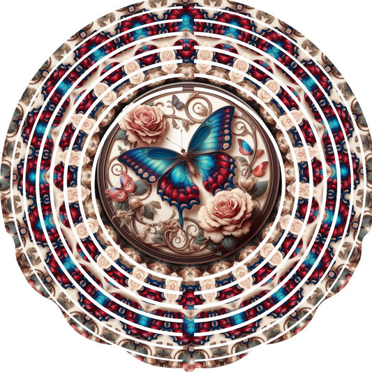 WIND SPINNER - BUTTERFLY PINK ROSE