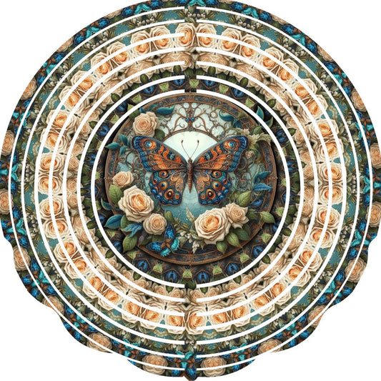 WIND SPINNER - BUTTERFLY CREAM ROSES