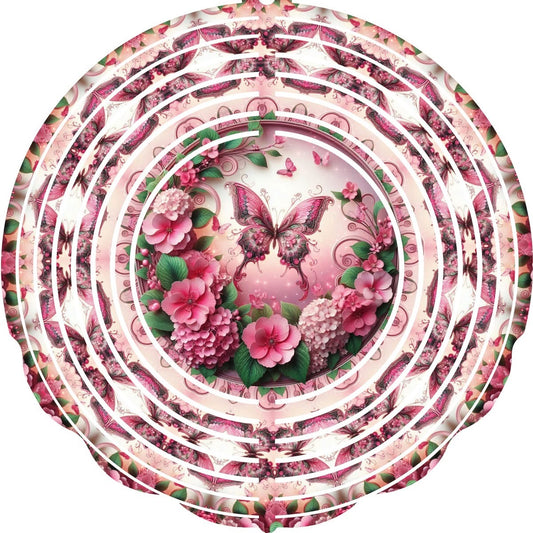 WIND SPINNER - BUTTERFLY PINK WINGS