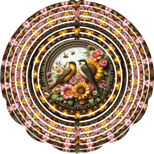 Wind Spinners with Jewel Strand Birds and Bees