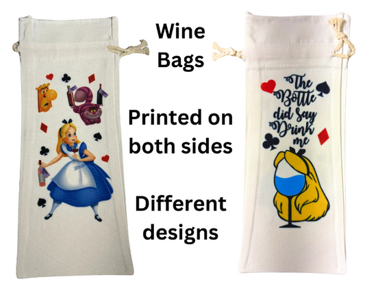 Wine Bottle Bag Lady The Bottle Did Say Drink Me