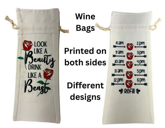 Wine Bottle Bag Lady Beauty Drink Like a Beast