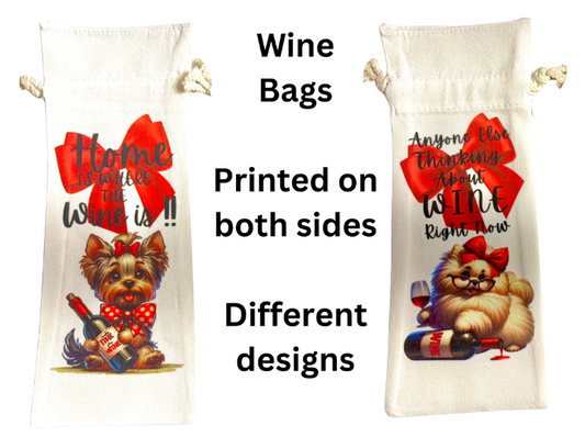 Wine Bottle Bag Animal Dog "My Doctor Says I Need New Glasses"