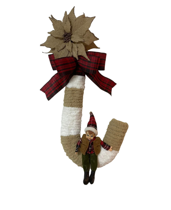 Custom and Seasonal Wreaths Christmas Candy Cane Hunting Elf