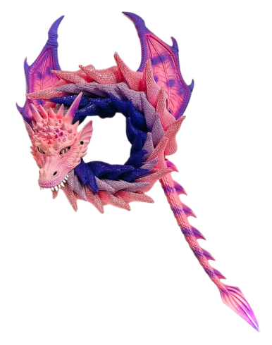 Custom and Seasonal Mystic Dragon Pink and Purple