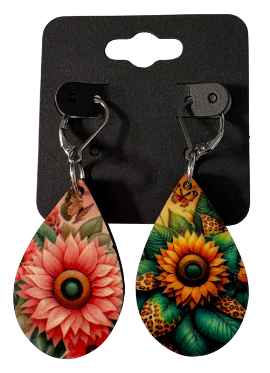 EARRINGS - SUNFLOWER FLORAL