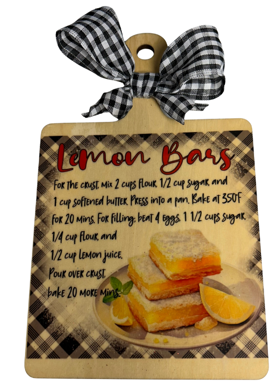 DECOR BOARDS - RECIPE LEMON BARS
