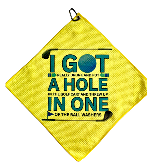 SPORTS TOWEL - GOLF HOLE IN ONE