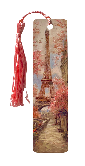 BOOKMARK - SCENERY EIFFEL TOWER AND CHERRY BLOSSOMS