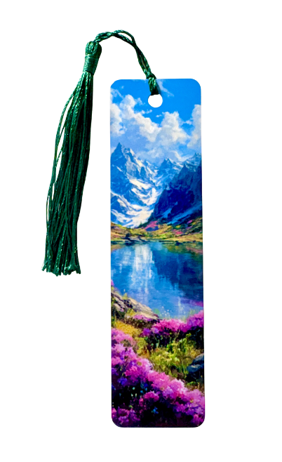 BOOKMARK - SCENERY LAKE AND MOUNTAINS