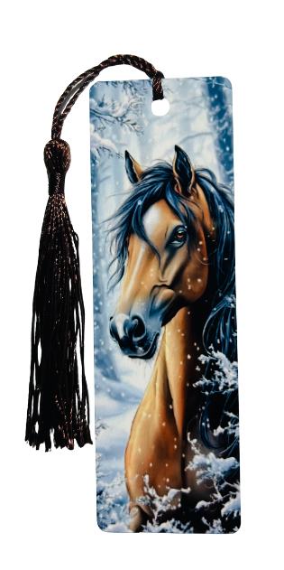 BOOKMARK - HORSE WANDERING IN WINTER