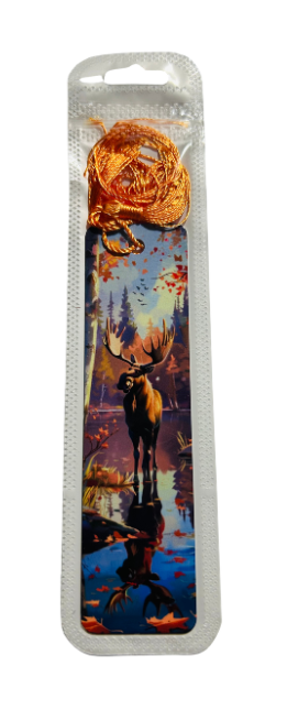 BOOKMARK - MOOSE FALL COLORS IN RIVER
