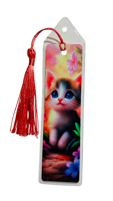 BOOKMARK - CAT COLORFUL BACKGROUND