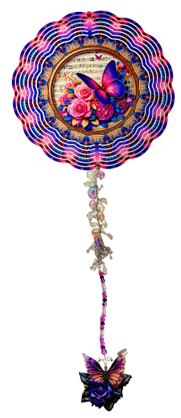 WIND SPINNER - BUTTERFLY MUSIC NOTES
