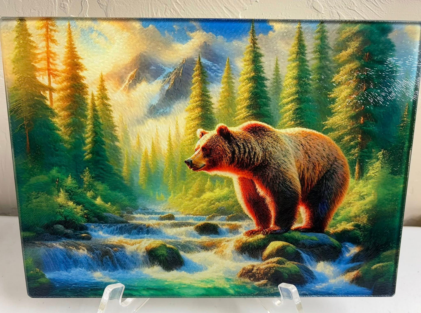 Glass Cutting Board - Bears