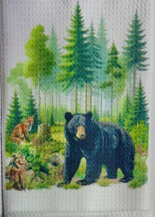 TOWELS - BEAR BLACK FOX