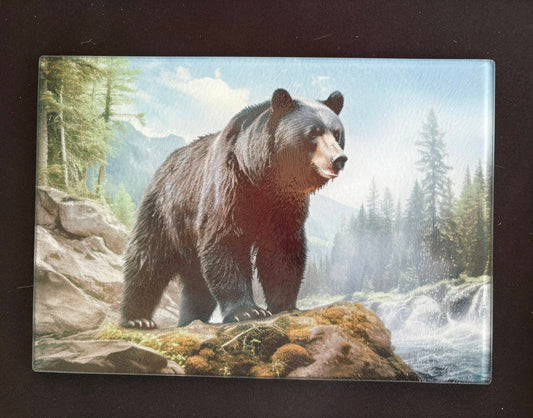Glass Cutting Board - Bears
