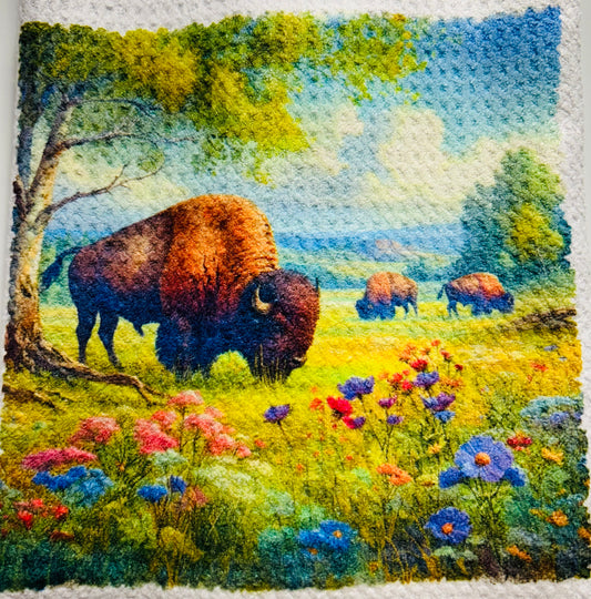 TOWELS - BUFFALO HERD