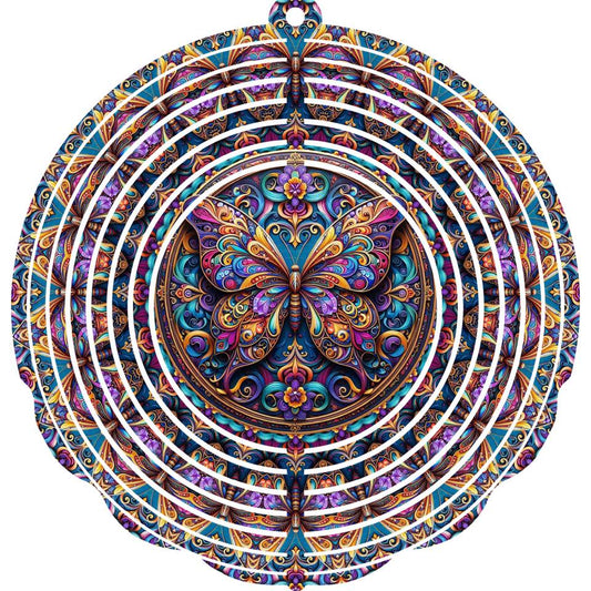 WIND SPINNER - BUTTERFLY RAINBOW COLORS