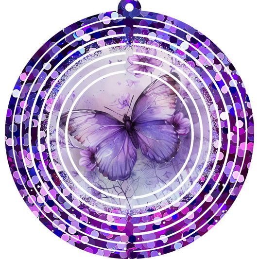 WIND SPINNER - BUTTERFLY PURPLE