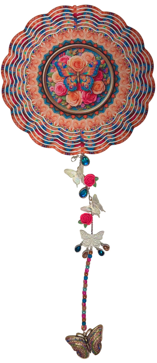 WIND SPINNER - BUTTERFLY LG ROSES