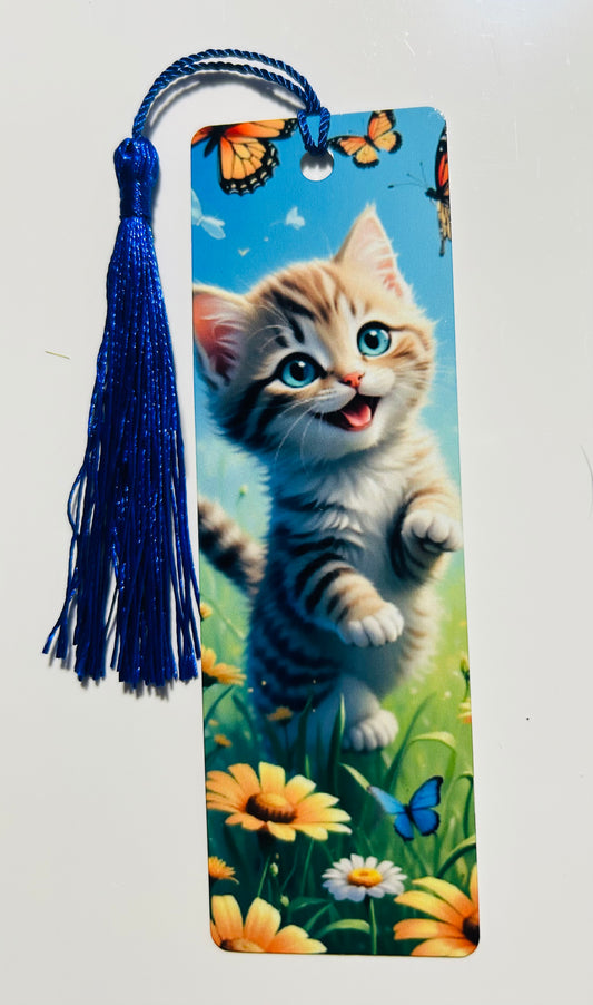 Metal Bookmark - Cat