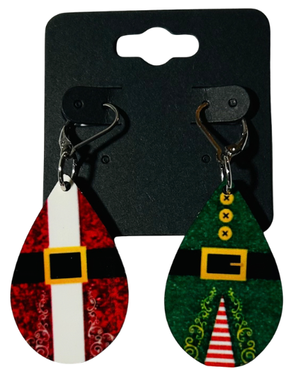 EARRINGS - CHRISTMAS SANTA & ELF BELT