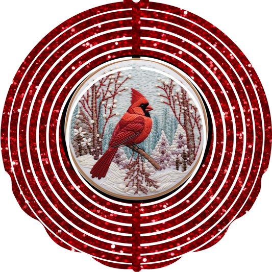 WIND SPINNER - WINTER CARDINAL