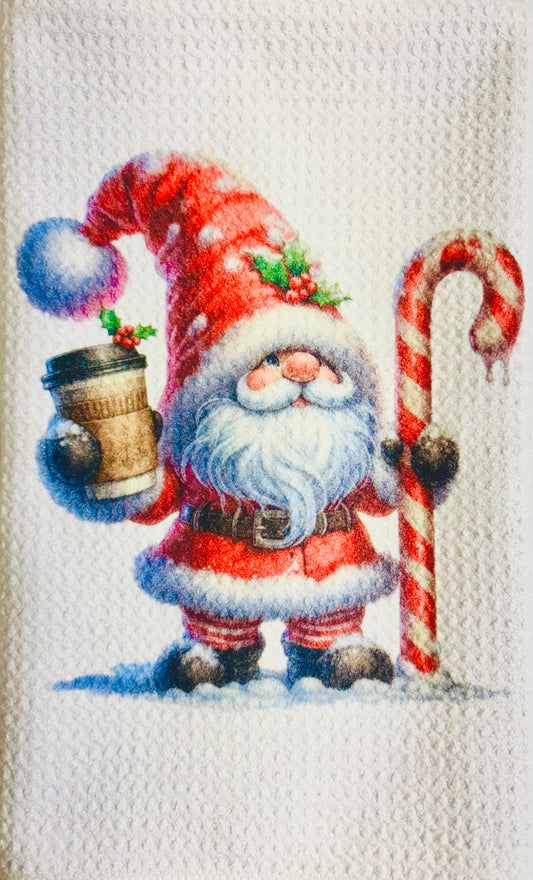 TOWELS - CHRISTMAS GNOME CANDY CANE