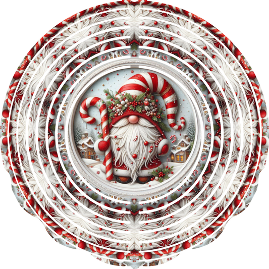 WIND SPINNER - CHRISTMAS GNOME CANDY CANE