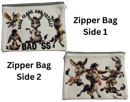 ZIPPER BAG - ANIMAL DONKEY