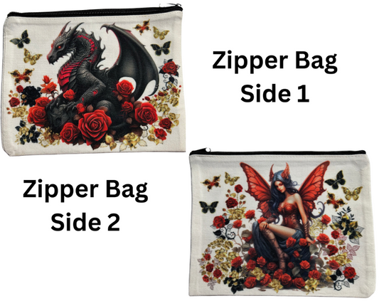 ZIPPER BAG - DRAGON BLACK