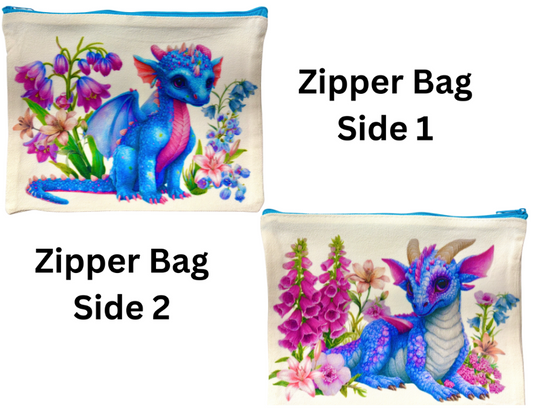 ZIPPER BAG - DRAGON BLUE