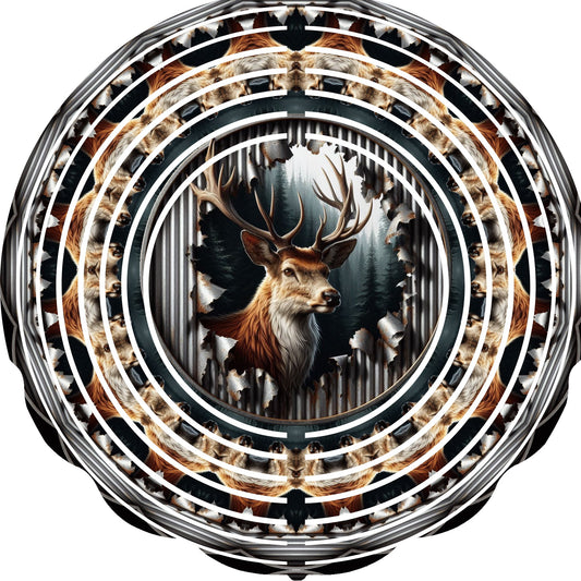 Wind Spinner with Jewel Strand Deer Shot Gun Metal