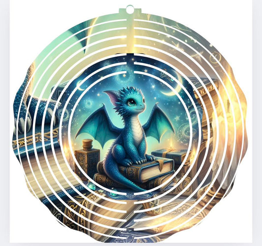 WIND SPINNER - DRAGON BABY ON BOOKS