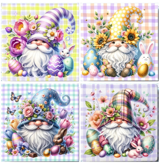 COASTERS 4/pk - EASTER GNOME