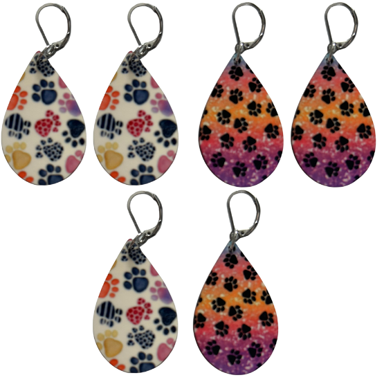 EARRINGS - DOG/PAW PRINTS