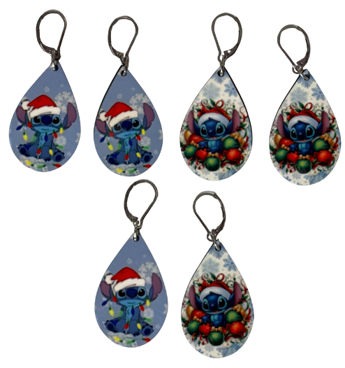 EARRINGS - CHRISTMAS STITCH