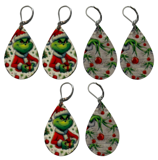 EARRINGS  - CHRISTMAS GRINCH