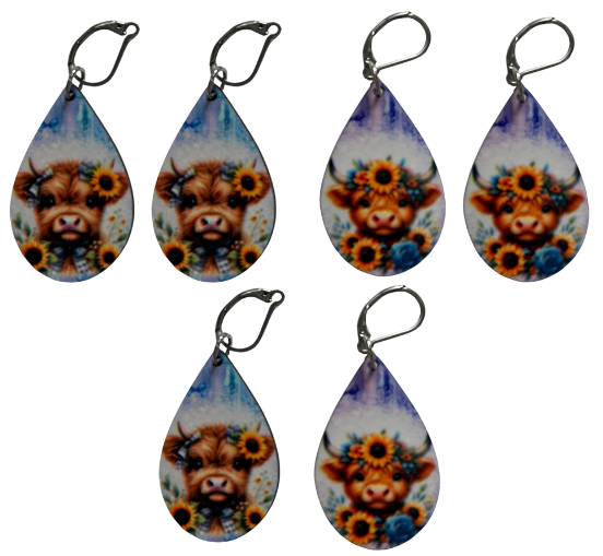 EARRINGS - HIGHLAND COWS