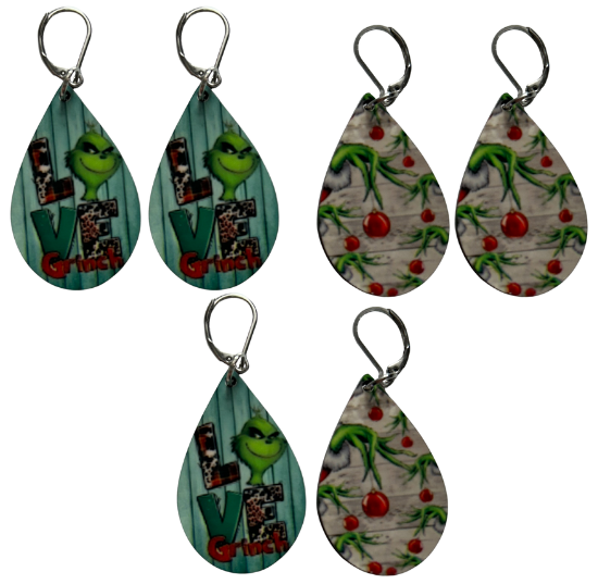 EARRINGS  - CHRISTMAS GRINCH