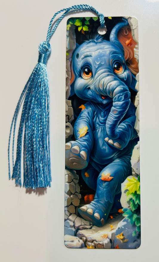 Metal Bookmark - Elephant/Hippo