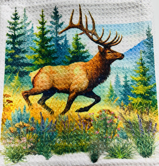 TOWELS - ELK RUNNING