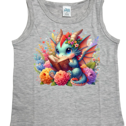 KIDS FLAT BACK (NEW) - DRAGON FLORAL