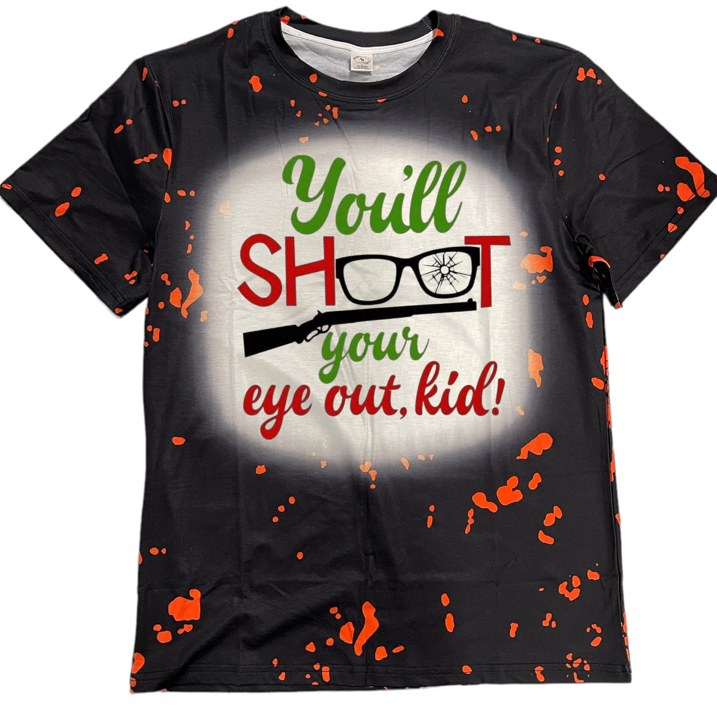 T-Shirts Faux Bleached Patterns - CHRISTMAS