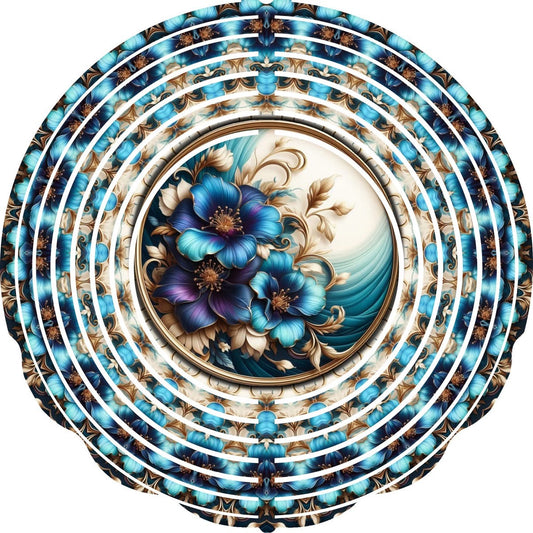 WIND SPINNER - FLOWER PURPLE TEAL