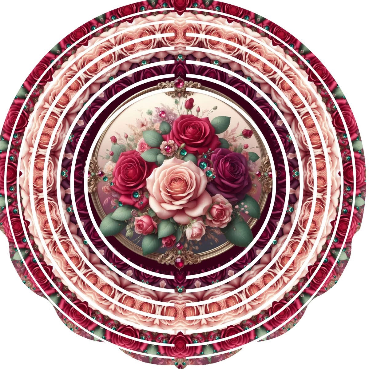 WIND SPINNER - FLOWER RED PINK